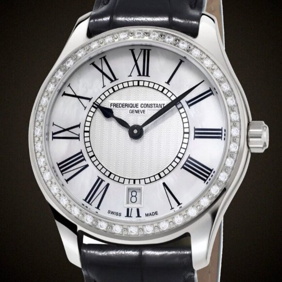 Frederique Constant Women's Classic Date Quartz Black Watch 36 MM FC-220MPW3BD6 - Picture 3 of 4